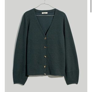 Madewell Pieced-Sleeve Cardigan Sweater